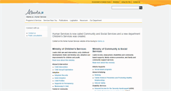 Desktop Screenshot of humanservices.alberta.ca