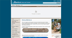 Desktop Screenshot of history.alberta.ca