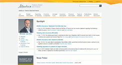 Desktop Screenshot of finance.alberta.ca