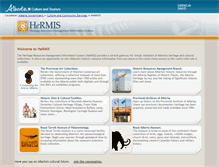 Tablet Screenshot of hermis.alberta.ca