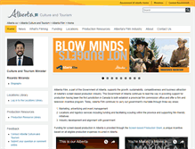 Tablet Screenshot of film.alberta.ca